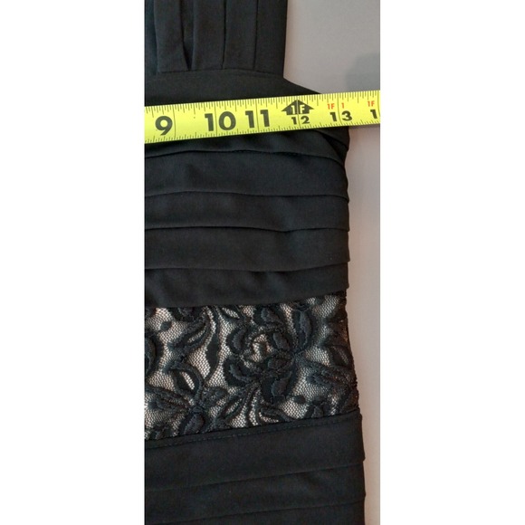CAROLE LITTLE Black  Stretch Short Lace ‎ Dress Size 6 - Picture 6 of 9